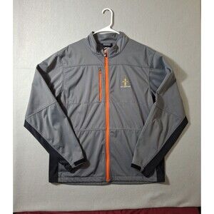 Footjoy Men Jacket Grey Large 2014 Amateur Golf Full Zip Performance Windbreaker